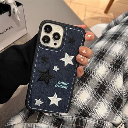 Embroidery Stars iPhone Case-iPhone X