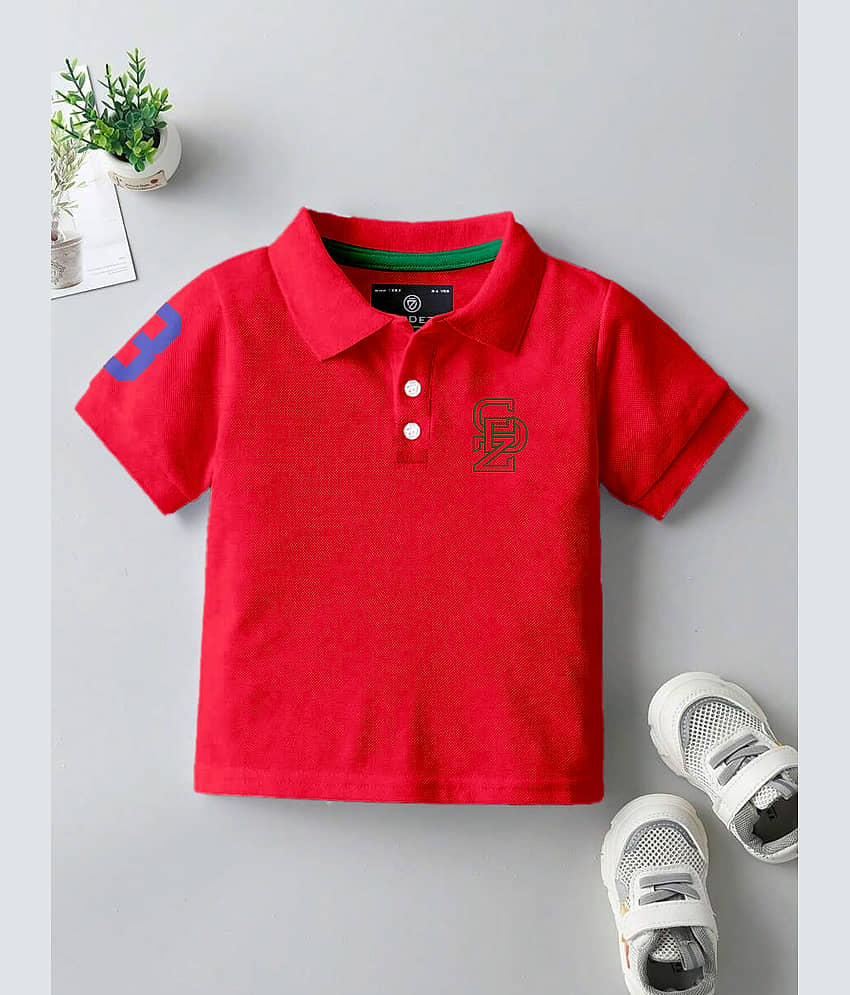 CODEZ Pack of 1 Boys Cotton Blend T-Shirt ( Red )