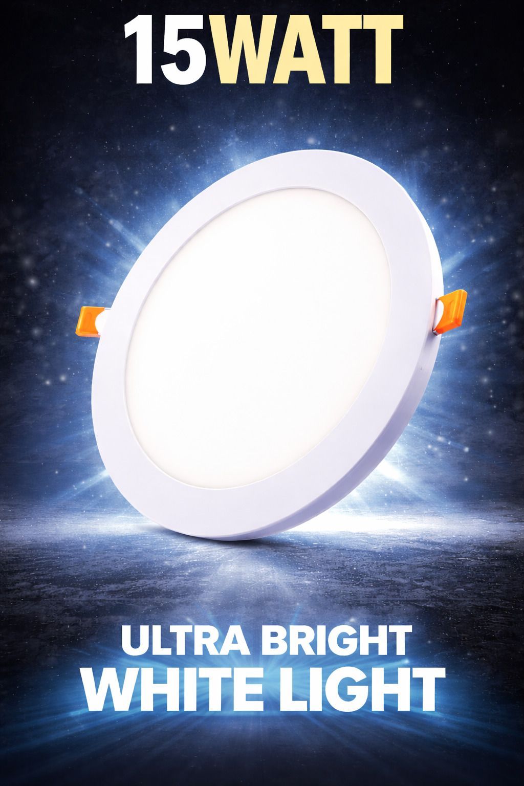 SPARKWORLD 15W Round LED Panel Light Recessed Ceiling Light (White Light) for Home & Office
