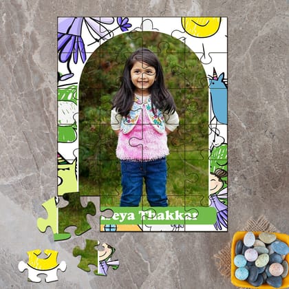 Custom Photo Puzzle - Floral Theme-Easy Peasy - 20 pieces