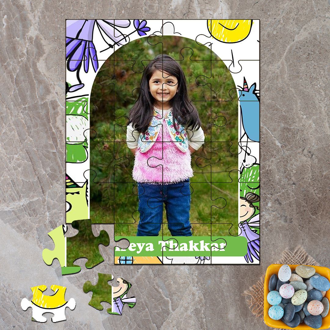 Custom Photo Puzzle - Floral Theme-Easy Peasy - 20 pieces