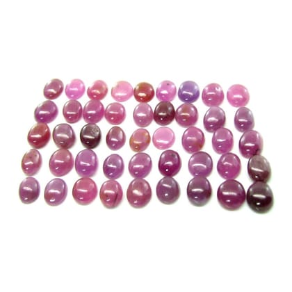 29.9Ct 10pc Lot 10X8mm - 10.8X8.5mm Natural Ruby Oval Cabochone Gemstones