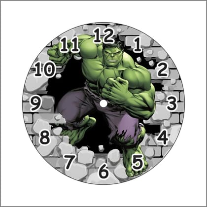 The Magical Gifts Hulk Wall Clock for Kids Boys Room Marvel Superhero Clock for Birthday Gift Nursery Decor Learning Time Avengers Fans (12 INCH)