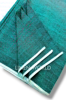 Teal Green Linen Fabric (60 Lea)-1 meter