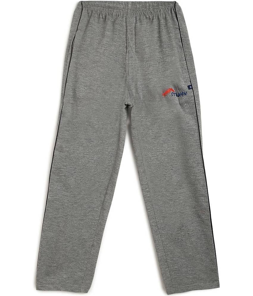 Muffy Pack of 1 Boys Cotton Trackpant ( Gray )