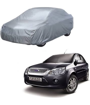 Autoretail Silver Color Dust Proof Car Body Polyster Cover Without Mirror Pocket Polyster For Ford Fiesta