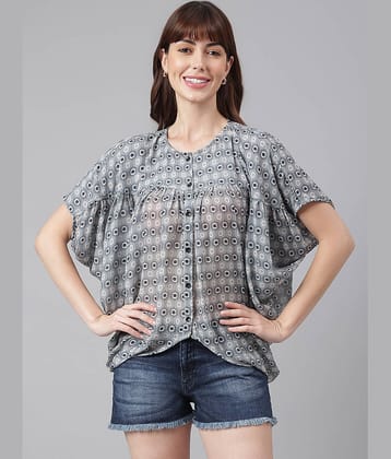 Flamboyant Women's Cotton Blend Regular Top ( Grey )
