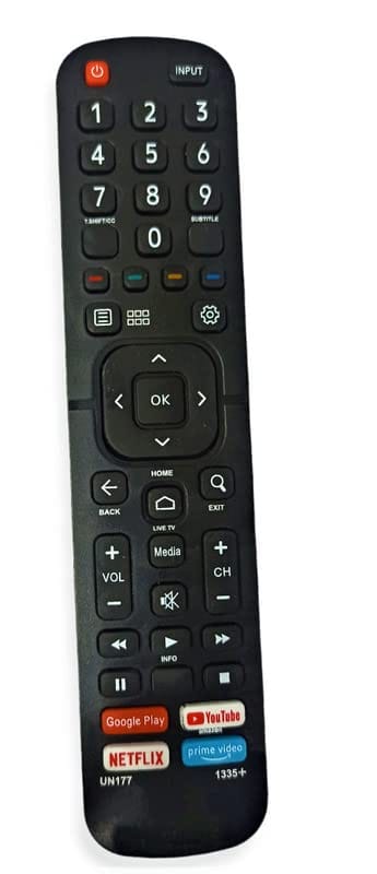 Ehop EN2BX27V 4K FHD LCD LED TV Smart TV 32US 43US 32GA 43GA Remote Control with Function Netflix YouTube Prime Video Google Play Compatible for VU