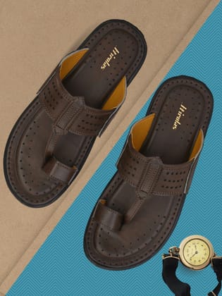 Hirolas® Men's Brown Comfortable Office Slippers (HROMSL08BRN) Hirolas® Men's Brown Comfortable Office Slippers (HROMSL08BRN)
