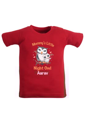 Mommy's Little Night Owl w/ Custom Name-Red / 1-2 Yrs