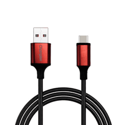 Champion USB A to Type-C 3Amp Data Sync & Fast Charging Cable PVC Metal 1M for all Smartphones, Tablets & other Type C devices