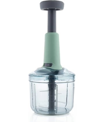 FIT4CHEF Dry Fruit Chopper Multicolour Stainless Steel Mannual Chopper 900 ml ( Pack of 1 )
