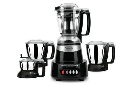 Panasonic Heavy Duty Mixer Grinder For Kitchen MX-AV425 (Charcoal Black) Elements Series Powerful 1500W(MMLW) 4 Jar(Three-304 Stainless Steel & 1Juicer Extractor Jar)|5 Years Motor Warranty Panasonic Heavy Duty Mixer Grinder For Kitchen MX-AV425 (Charcoa