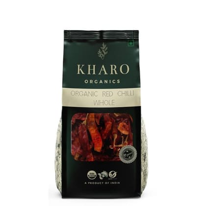 Kharo Organics Lal Mirch Whole 50 Gms