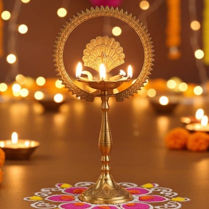 Brass Deepak More Charkar 8 (FMAS656 E)
