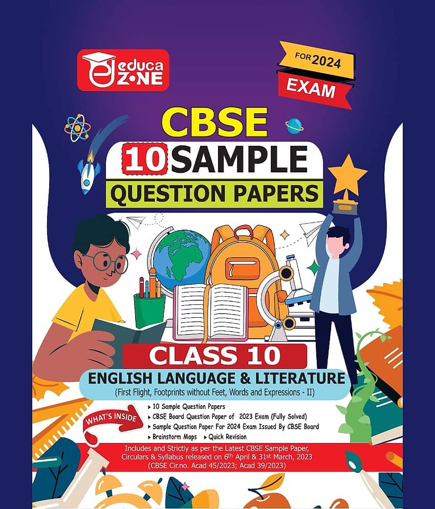 Educazone CBSE Sample Question Papers Class 10 English Language & Literature Book (For Board Exam 2024)
