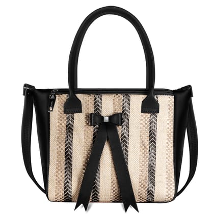 Black Glamorous Faux Leather Handbag For Women And Girls HB22