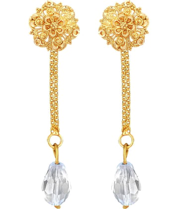 VIVASTRI Golden Drop Earrings ( Pack of 1 )