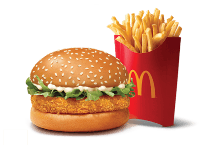 McVeggie Burger + Fries (L)