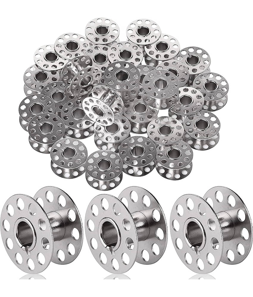 Shree Shyam™ Metal Bobbins, 50 Pack, Bobbins for Sewing Machine, Bobbins for Brother Sewing Machine, Bobbins for Singer Sewing Machine, Sewing Machine Bobbins, Sewing Machine Accessories