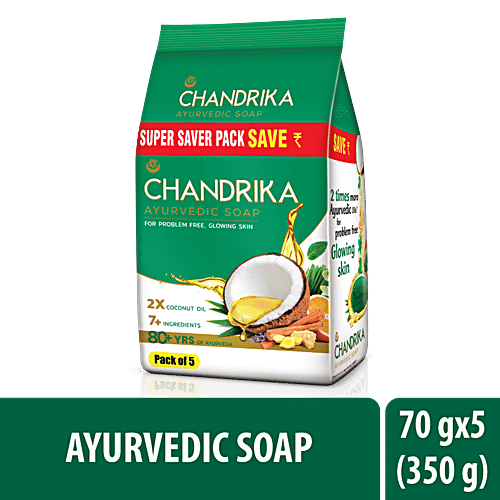 Chandrika Ayurvedic Soap, 70 g (Pack of 5)