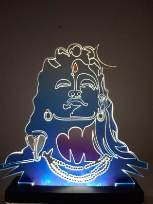 Adi yogi in Acrylic with engraving and UV printing