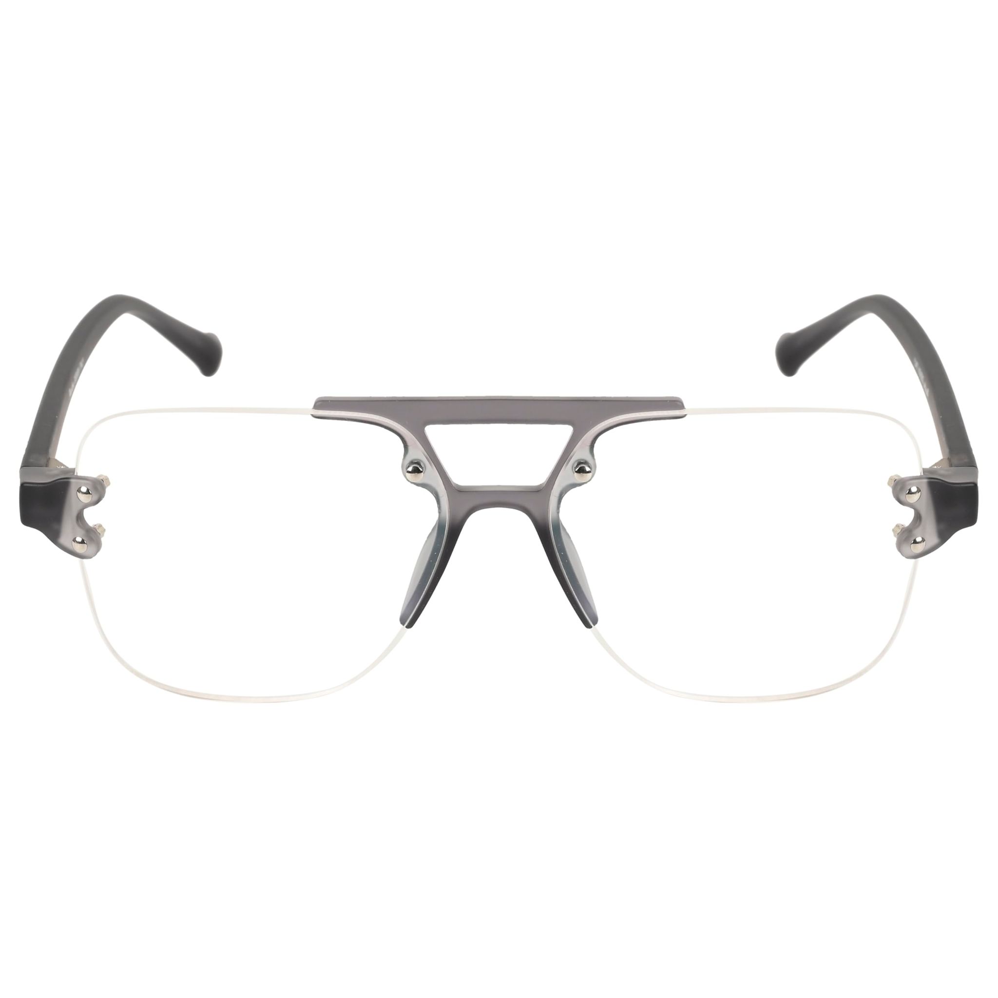 TERRY & CO | Zero Power Blue Cut Eyeglasses | Anti-Glare, UV Protection, Lightweight | For Gaming & Computer Use | Unisex | GREY