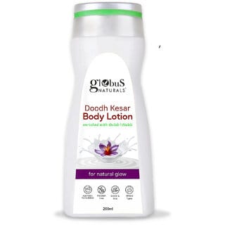 Globus Naturals Doodh Kesar Body Lotion, Enriched with Gulab and Haldi, For Natural Glow, 200ml