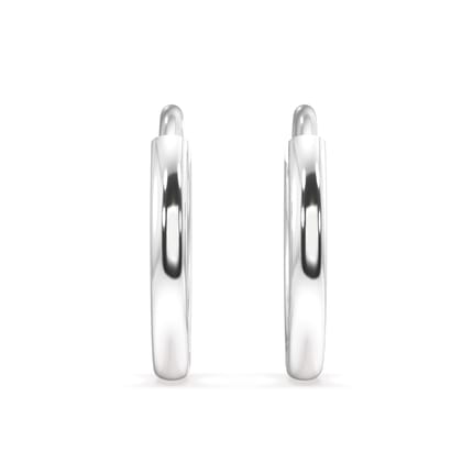 Evergreen Silver Hoops - Multiple Sizes-Rhodium plated / 7mm ( inner diameter )