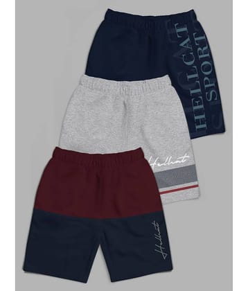 HELLCAT Pack of 3 Girls Cotton Blend Hot Pants ( Multicolor )