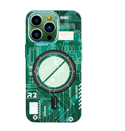 Oscar - Fluorescent Luminous Magnetic MagSafe iPhone Case - Green iPhone  14 PLUS