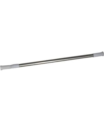 Pindia Silver And White Stainless Steel Shower Curtains Rod