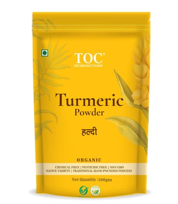 The Organic Citizen- Salem Variety Organic Turmeric Powder (500 Gm) | Naturally Grown, Stonegrinded Haldi Powder | Good for Digestive & Skin Health | Ground Turmeric