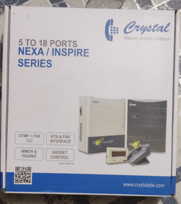 Crystal Nexa/Inspire 104 EPABX System, 5-18 Ports, Digital Multiline Operation, Black