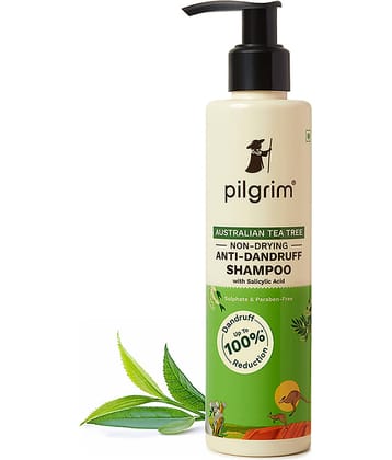 PILGRIM Non-Drying Anti Dandruff Shampoo with Australian Tee Tree & Salicylic Acid, 200ml