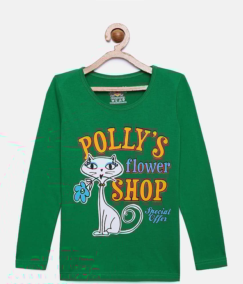 Sini Mini Pack of 1 Girls 100% Cotton T-Shirts ( Multicolor )