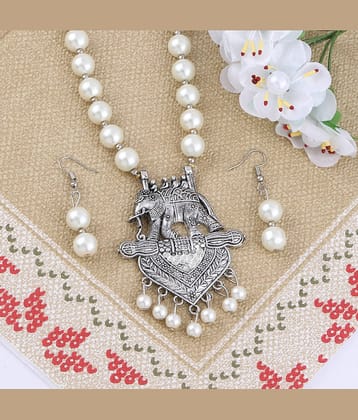 Silver Shine Alloy Silver Contemporary Contemporary/Fashion Antique Necklaces Set