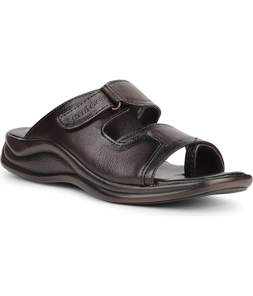 Liberty Brown Men's Leather Slipper