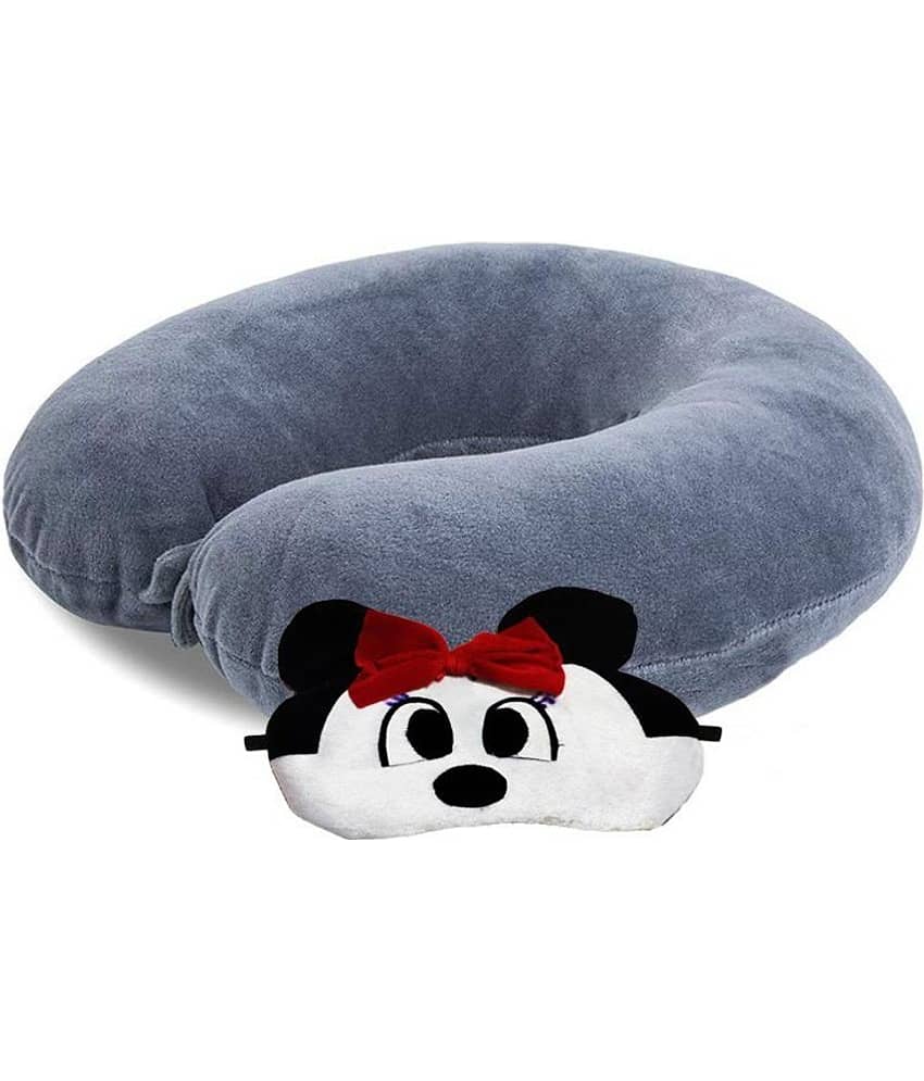JUZZII Grey Neck Pillow,Eye Shade ( Pack of 2 )