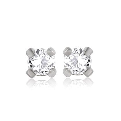 Senco Gold Alluring Sphere Solitaire Studs (1.1 gram / 0.17 Ct / GH-SI / 14K Yellow Gold)