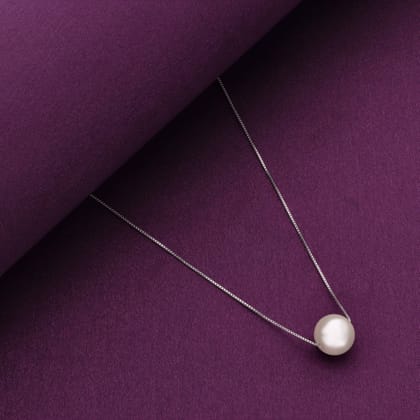 Luminance Pearl Silver Necklace-Pearl / Silver