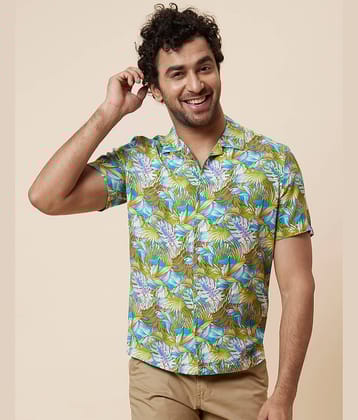 Globus - Green 100% Cotton Regular Fit Men's Casual Shirt ( Pack of 1 )