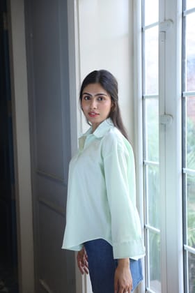 Summer Lush Green Shirt-XS