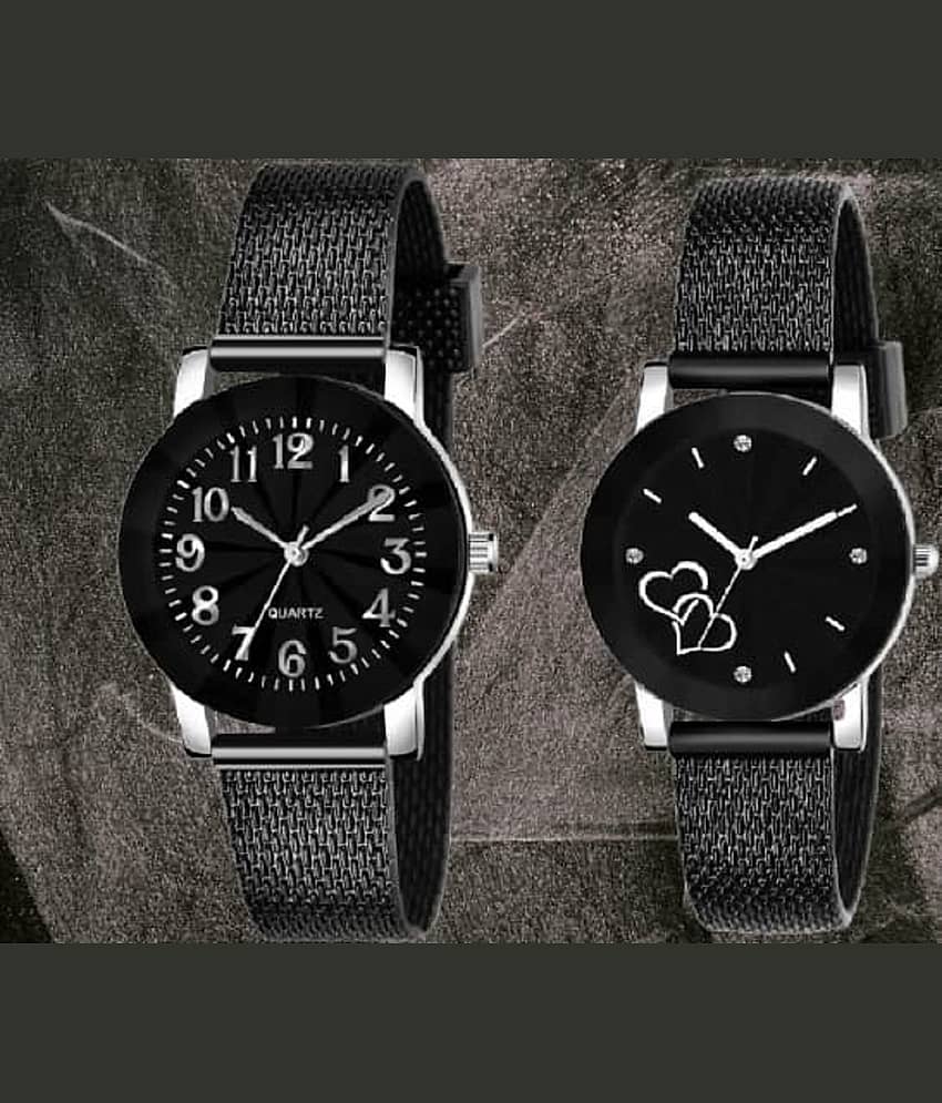 Cosmic Black PU Analog Womens Watch