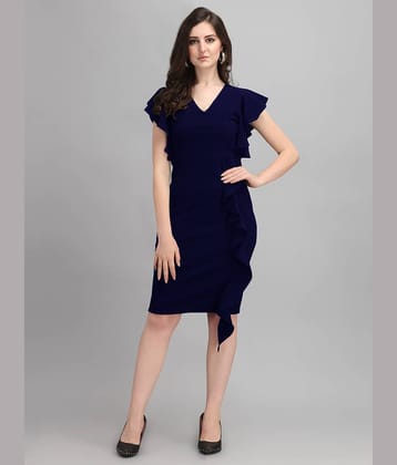 Sheetal associates - Blue Polyester Blend Women's Bodycon Dress ( Pack of 1 )