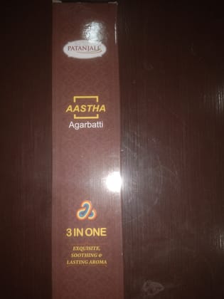 Patanjali Aastha Agarbatti 3 in one Soothing & Lasting aroma Exquisite, 