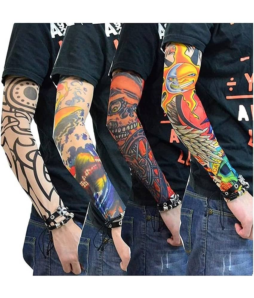 ATIPRIYA Multicolor Printed Riding Sleeves ( Set of 4 )