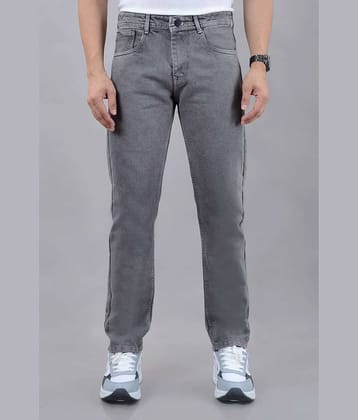 MOUDLIN Slim Fit Self Design Men's Jeans - Grey ( Pack of 1 )