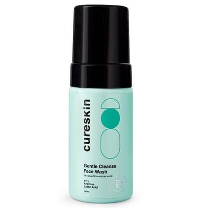 Cureskin Gentle Cleanse Brightening Face Wash with Lactic Acid AHA Foam Face Wash for Women and Men | Face Wash for Men and Women,100 ml (Pack of 1) Cureskin Gentle Cleanse Brightening Face Wash with Lactic Acid AHA Foam Face Wash for Women and Men | Fac