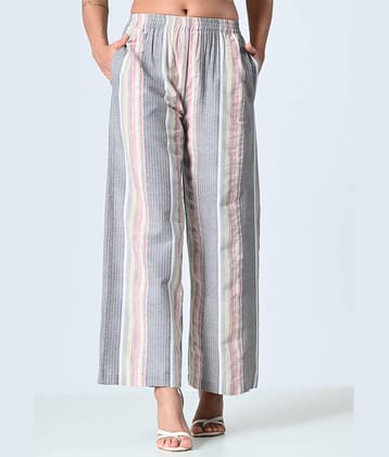 ALL WAYS YOU Grey Cotton Blend Straight Women's Palazzos ( Pack of 1 )